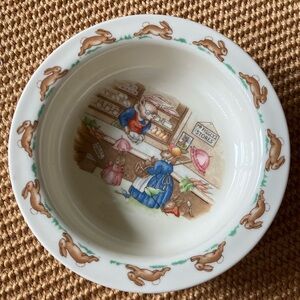 Royal Doulton Bunnykins Vintage Bowl Piggly’s Store. Fine bone china. England.